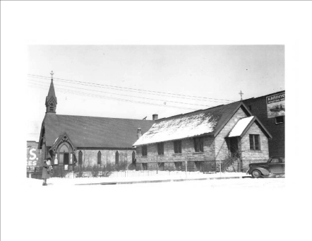Historical photo of Good Shepherd Church addition.